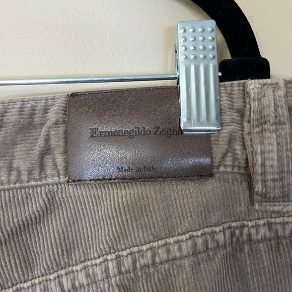 Ermenegildo Zegna Made in Italy Flat Front Corduroy Pants - Men's Size 40*28 - Picture 6 of 13